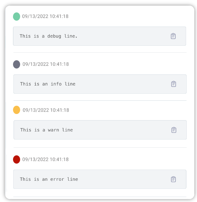 monitor log dots